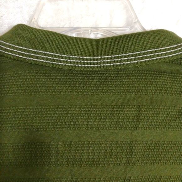 Ted Baker Green Penine Textured Polo Shirt Size 6 - Picture 7 of 8